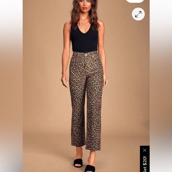 Levi's Brown Leopard Print Ankle Pants - Picture 2 of 15